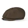Gorra de Algodón Puro Estilo Retro Británico de Gama Media a Alta, Gorra Octogonal de Color Sólido, Boina Casual de Trabajo Unisex Hecha a Medida
