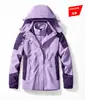 Novo Conjunto de Montanhismo Três em Um Feminino Outono e Inverno Masculino Elástico Respirável Impermeável Respirável Impermeável Forrado com Lã Engrossado