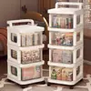 Armário pequeno multi-camadas para brinquedos infantis e itens diversos, adequado para uso doméstico, quarto, com gavetas e prateleiras