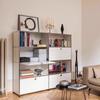Estilo USM de la Edad Media Combinación Modular de Acero Inoxidable Gabinete de TV Gabinete Decorativo Aparador Estantería de Entrada de Pie Simple Ins