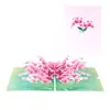 Tarjeta de felicitación 3D para el Día de San Valentín con Orquídeas Mariposa para Novia, Tarjeta Festiva con Bendiciones de Gratitud, Tarjeta Floral Pop-Up para el Día de San Valentín