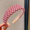 Diadema Estilo Tweed Cabeza Roja Diadema de Año Nuevo Ramillete de Pelo Pasador de Ala Ancha Pasador Pequeño Diadema para Mujer Nuevo Otoño e Invierno 2024