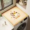 Tapete de terra de diatomáceas para máquina de lavar de desenho animado, tapete absorvente, antiderrapante, resistente ao sol, capa protetora, capa contra poeira, capa de geladeira