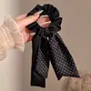 Acessório de Cabelo com Laço Estilo Francês, Elástico de Cabelo de Luxo Leve de Nicho, Corda para Rabo de Cavalo, Faixa de Cabelo Floral Elegante Retrô