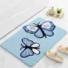 Alfombra de baño absorbente antideslizante de cachemira sintética simple para uso doméstico, resistente a la suciedad, resistente al desgaste, fácil de mantener, felpudo, alfombrilla de inodoro