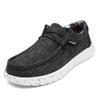 [Factory Outlet] Sapatos de lona masculinos leves, resistentes ao desgaste, casuais, sem cadarço, sapatos de pano Old Beijing, sapatos com largura do pé