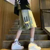 Pantalones cortos de verano de diseño retro americano transfronterizos para hombre, nicho de cinco puntos, pantalones cortos de mezclilla de alta costura modernos