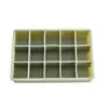 Bandeja de hielo de silicona de 15 compartimentos con tapa, rectangular, sellada, molde de hielo casero, molde para cubitos de hielo de almacenamiento doméstico