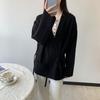 Casaco Tricotado Feminino Jiazhi Estilo Taoísta, Elegante e Descolado, Grosso e Estruturado, Xale Casaco Emagrecedor B8239