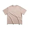 Ropa Vintage Yidao 2026 Verano Nuevo Tendencia Americana Parche de Letra Bordado Lavado Vintage Cuello Redondo Holgado Manga Corta Hombre