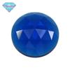 Huagang Gem Round Flat Bottom Rose Face Sharp Crystal Blue Glass Bare Stone Triangle Face Artificial Blue Glass Gem Pan Jia