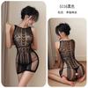 Lingerie de sexo noturno longo, tentação sexy, europeia e americana, saia justa e sensual, rede de pesca, tudo em um, 5116