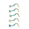 Set Combinado de 21 Piezas de Acero Inoxidable para Nariz Anillo de Nariz Accesorios Básicos para Piercings Corporales Clavo de Nariz de Acero Inoxidable