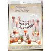 Traje de baño Celebridad de Internet Escena de Fiesta de Cumpleaños Diseño traje Oso Feliz Cumpleaños Banner de Globos Vestir Atmósfera Vida