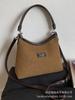 Bolsa Retro Escarchada para Mujer de Gran Capacidad 2025 Nuevo Otoño e Invierno Bolso Cruzado Casual Bolso Cubo de Hombro Único de Nicho