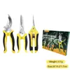 PH227 Set de Tijeras de Podar para Jardinería Tijeras Multifuncionales para Cortar y Recoger Frutas de Árboles de Jardín