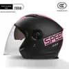 Capacete BYB Novo Classe A GB Certificado 3C para Moto Veículo Elétrico Capacete Feminino Universal para Quatro Estações Antiembaçante Lente Dupla