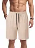 Pantalones cortos casuales de cordón para hombre, de estilo europeo y americano, para exteriores, vacaciones, verano, playa, corte holgado