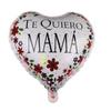 Globo de Celebración Corazón Cuadrado de 18 pulgadas Día de la Madre Corazón Melocotón Día de la Madre Inglés Película de Aluminio Fiesta Decoración de Fiesta