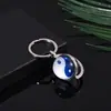 Chaveiro Transparente de Cristal do Sistema Solar Pingente de Vidro da Lua Marte Oito Planetas Pingente do Espaço Sideral Em Estoque