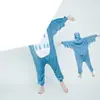 Pijama de Franela con Dibujos de Animales Gemelos al por Mayor de Fábrica para Niños y Adultos Unicornio Dinosaurio Pegaso Engrosado Bata de Noche