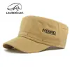 Chapéus de Algodão Novos para Homens para Primavera e Verão, Chapéus de Topo Reto, Chapéus de Proteção Solar para Exterior, Bonés de Baseball Versáteis Casuais, Chapéus Militares para Mulheres
