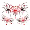 Pegatinas de tatuaje de moda para clavícula y pecho, pegatinas de tatuaje únicas y geniales con diseño de mariposa y araña