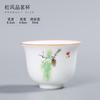 Tazón de Té Grande de Porcelana Azul y Blanca, Juego de Té de Cerámica, Tazón de Cerámica Sancai, Taza de Té de Porcelana Blanca, Tetera Individual de Mano