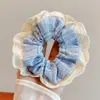 Goma para el pelo dulce tipo lazo coreano para mujer, Cuerda para el pelo de alta gama, Flor para el pelo, Versátil goma para moño, Accesorio elástico para el pelo