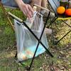 Rejilla de basura plegable para acampar al aire libre, estante de almacenamiento, bote de basura de metal para cocina, soporte para bolsas de basura, soporte para barbacoa