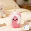 Novo chaveiro de chinelo de pelúcia fofo que faz barulho acessório criativo para bolsa de brinquedo atacado