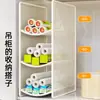 Caixa Suporte para Filme Plástico Empilhável Prateleira em Camadas para Armário Armários Profundos Cozinha Conjunto de Sacos Plásticos Artefato de Armazenamento