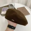 Boina Octogonal Dulce Metálica Estilo Primavera y Otoño para Mujer, Nuevo Moda Estilo Coreano Retro Celebridad de Internet Gorra Newsboy Painter