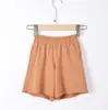 Pantalones Cortos de Algodón Puro para Niños, Estilo Nuevo Versátil de Verano, Cintura Elástica que No Aprieta la Barriga, Absorbentes de Humedad y Transpirables, Pantalones Cinco Puntos Unisex para Niños y Niñas