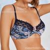 Sujetador Fino Sexy con Estampado Personalizado Transfronterizo Europeo y Americano Lencería Femenina Sujetador sin Copas Sujetador Sujetador Lencería Femenina Venta al por Mayor