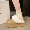 Pantuflas de interior impermeables de EVA con suela gruesa, adecuadas para otoño e invierno, con talonera para abrigar, diseño desmontable y forro de felpa para mayor comodidad, y con suela antideslizante