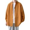 Camisa Muy de Hada para Hombre de Manga Larga ins Moda Rudo Guapo Otoño Color Sólido Camiseta Interior Estilo Coreano Caída Holgada Top T