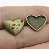 17x15mm 1.5g Multicolor ZAKKA Colgante Pequeño Vintage Corazón Te amo