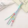 Bolsa Pingente de Bolas de Lã Dopamina Fresca de Verão Cor de Alta Qualidade Combinada Corda de Nylon Trançada Corrente para Pendurar Celular