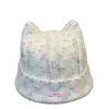 Estilo japonés, anti-envejecimiento, diseño de orejas de gato de caricatura, efecto adelgazante, gorro de punto para mujer, cálido y protector para los oídos para otoño e invierno, corte holgado, adecuado para cabezas más grandes