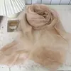 Cachecol fino de cor sólida estilo étnico retrô para mulheres, criando uma vibe artística e atmosférica, cachecol de proteção solar, xale longo para férias