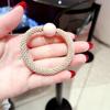 Anillo para el cabello con cuentas esmeriladas audaces, estilo nuevo, curry simple, alta elasticidad, para coleta alta, accesorio para la cabeza, duradero, negro, accesorio para la cabeza de mujer
