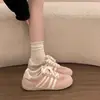 Sapatos de sola grossa estilo alemão sapatos brancos femininos 2026 outono nova chegada malha respirável casuais tênis de plataforma retrô versáteis tênis esportivos