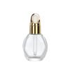 Botella Plana de Esencia de 30ml 15ml Botella de Relleno de Aceite Esencial Cuentagotas Solución Original Botella de Vidrio Botella de Vidrio Cosmética
