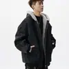 Jaqueta de Algodão com Capuz Estilo Americano Águia da Montanha Masculina Inverno Marca Tendência Rogue Legal Solta Top para Casal Retrô Acolchoado Quente Roupa de Fora