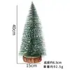 Decoraciones de Navidad adornos de escritorio regalo Cedro Verde puntos blancos luces LED árbol de aguja de pino Mini árbol de Navidad pequeño
