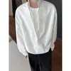 Camisa Falsa de Dos Piezas de Manga Larga para Hombre, Nuevo Diseño de Nicho para Primavera y Otoño, Camisa de Empalme, Chaqueta Casual y Versátil
