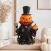 Lanterna de Abóbora Cary de Novo Produto Transfronteiriço Lanterna de Abóbora de Resina de Terror para Halloween Ornamento de Arte para Desktop