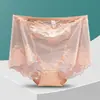 Yumei 9007 ropa interior sexy de encaje de cintura alta para mujer, tangas huecas transparentes, talla grande para gordos, 200 kg