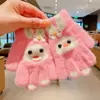 Guantes de Dedos Lindos para Niños Niñas Invierno Prueba de Frío Cálido Juego de Cinco Dedos Conjunto Completo de Dedos Tejido para Bebé Niños de Invierno